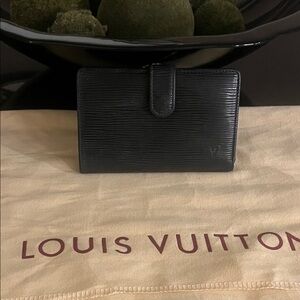 Black Authentic Louis Vuitton Epi Leather wallet with coin purse